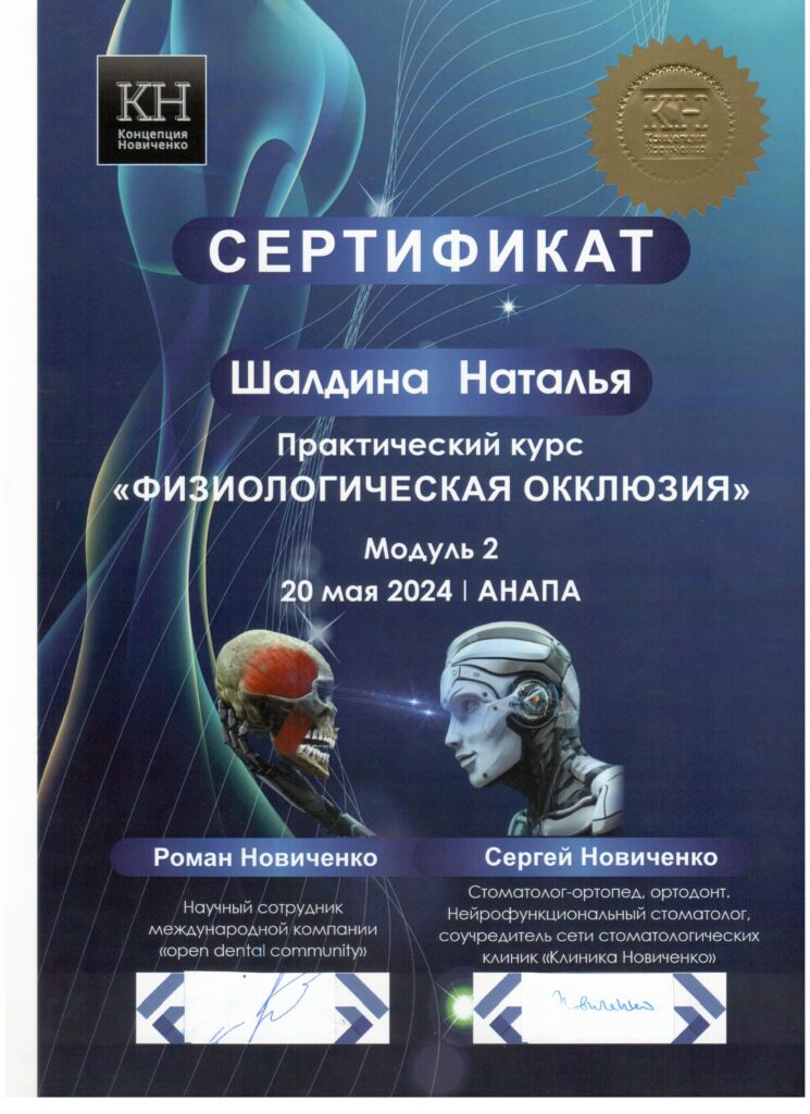Работа стоматолога-ортопеда Шалдиной Н. В.
